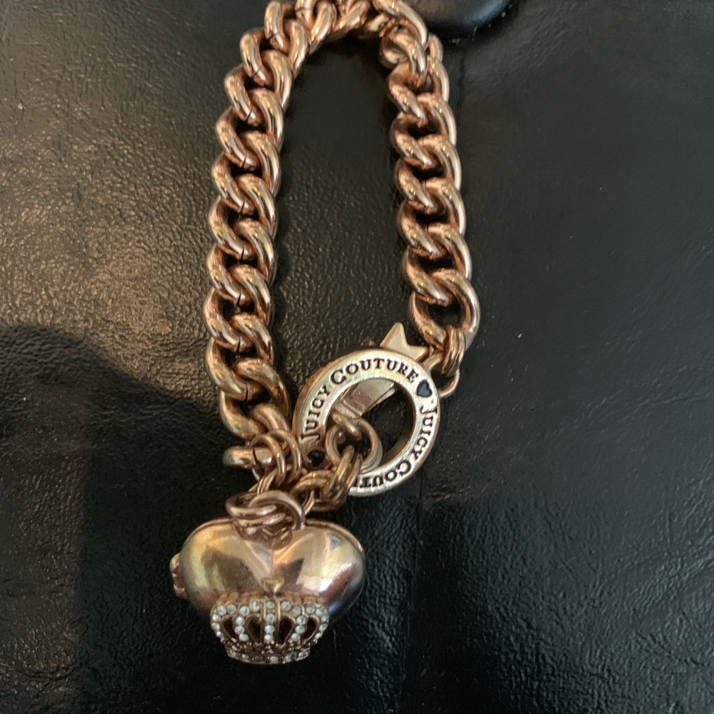 Rose Gold Juicy couture heart locket bracelet